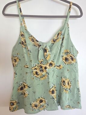 torrid Mint Green Sunflower Tie-Front Cami